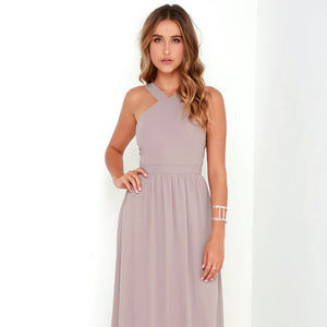 Lulus Air of Romance Dress in Taupe